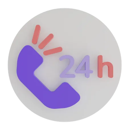 24 Stunden Hilfe  3D Icon