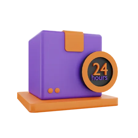 24 Stunden Lieferservice  3D Icon