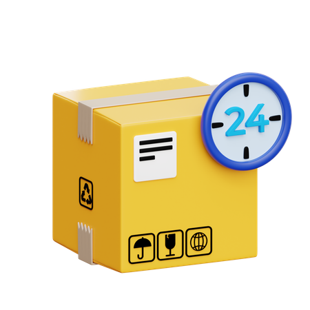 24 Stunden Lieferservice  3D Icon