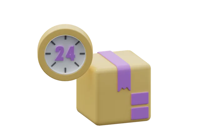 24 Stunden Lieferservice  3D Icon