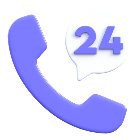 24 Stunden Rufbereitschaft  3D Icon