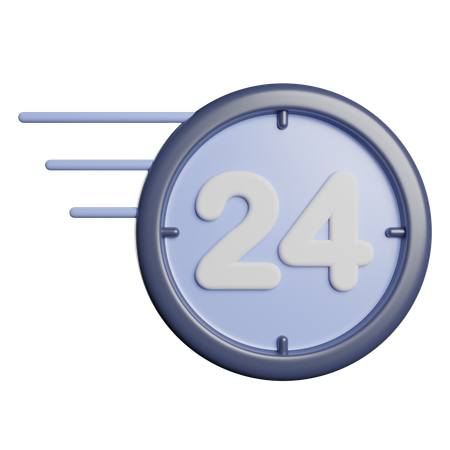 24 Stunden Service  3D Icon