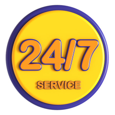 24 Stunden Service  3D Icon