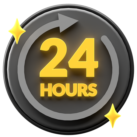 24 Stunden Service  3D Illustration