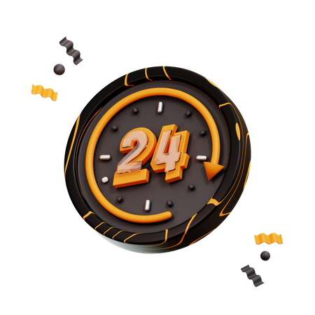 24 Stunden Service  3D Illustration