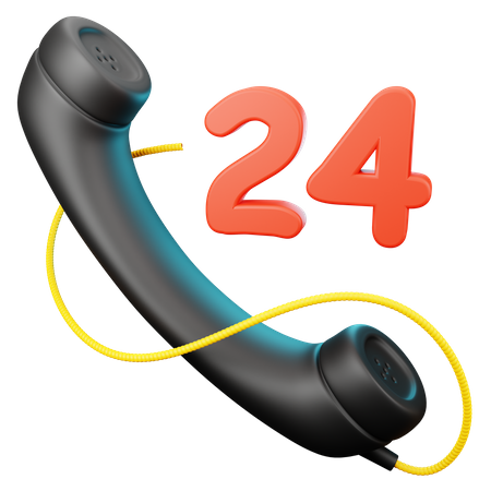 24 Stunden Service  3D Illustration