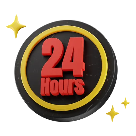 24 Stunden Service  3D Icon