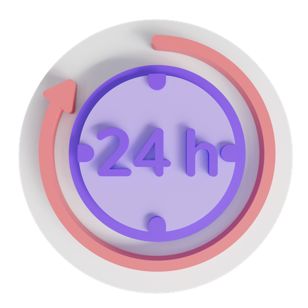 24 Stunden Service  3D Icon