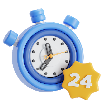 24 Stunden Standby-Zeit  3D Icon