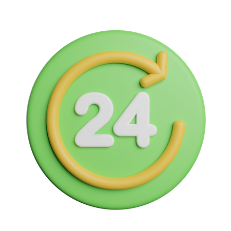 24-Stunden-Symbol  3D Icon