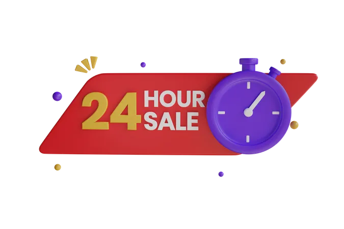 24 Stunden Verkauf  3D Icon