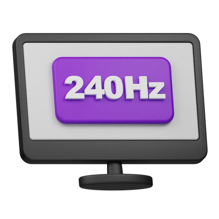 240Hz Refresh Rate  3D Icon