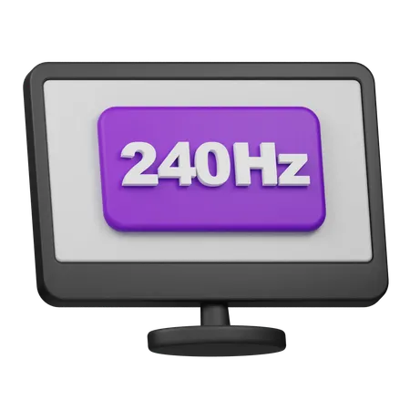 240Hz Refresh Rate  3D Icon