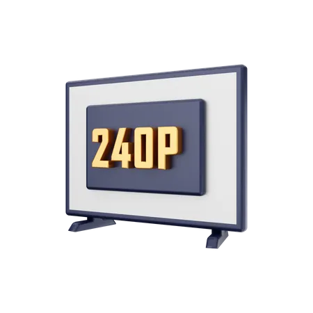 240P Resolution  3D Illustration