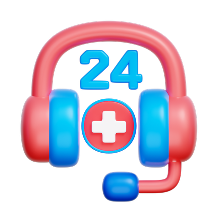 24시간 의료 핫라인  3D Icon