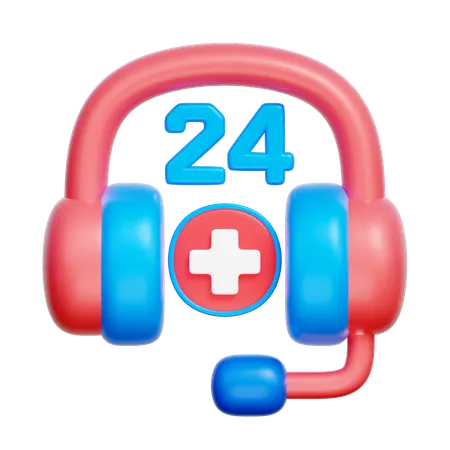 24시간 의료 핫라인  3D Icon