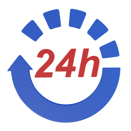 24h support  3D Icon