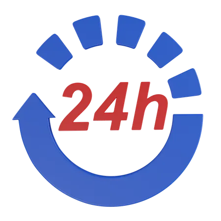 24 H 7 Phone Support 3D Icon