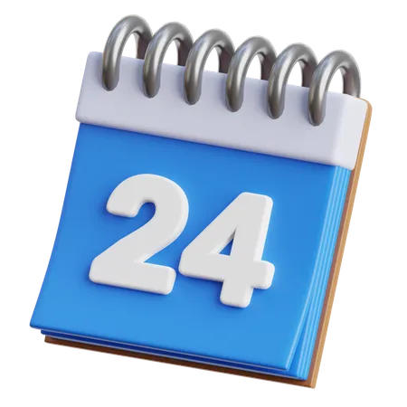 24th Calendar  3D Icon
