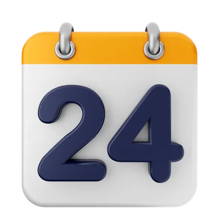 24th Calendar  3D Icon