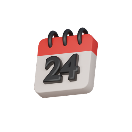 24th the twenty-fourth day  3D Icon