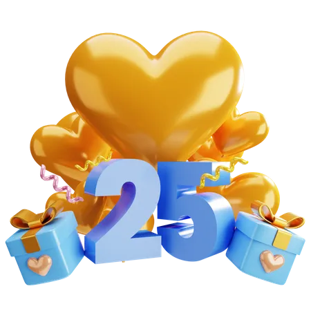 25 aniversario  3D Illustration