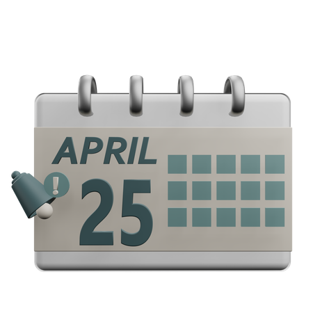25 april  3D Icon
