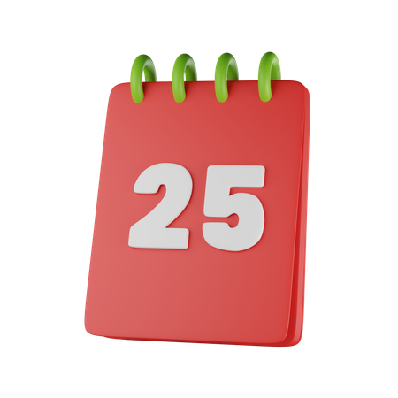 25 calendrier  3D Icon