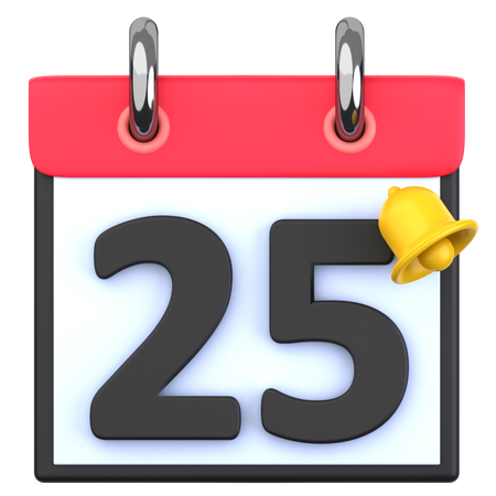 25 Date  3D Icon