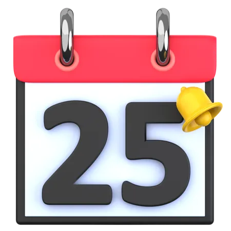 25 Date  3D Icon