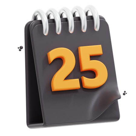 25 Date  3D Icon