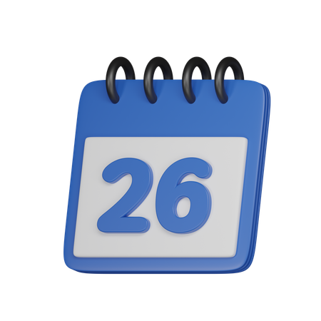 25 Date  3D Icon