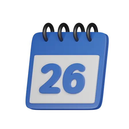 25 Date  3D Icon