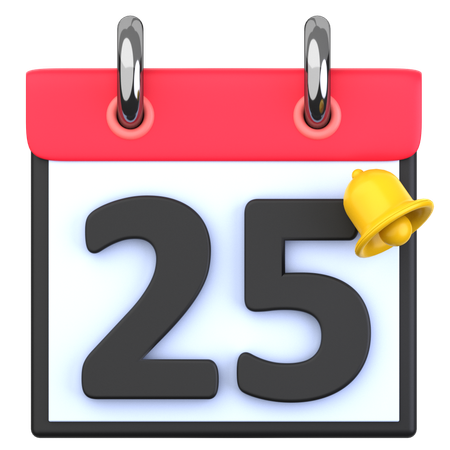 25 Date  3D Icon