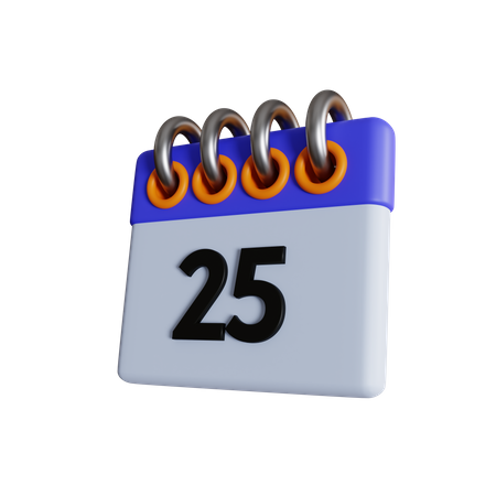 25 jours  3D Icon
