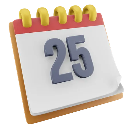 25 Datum  3D Icon