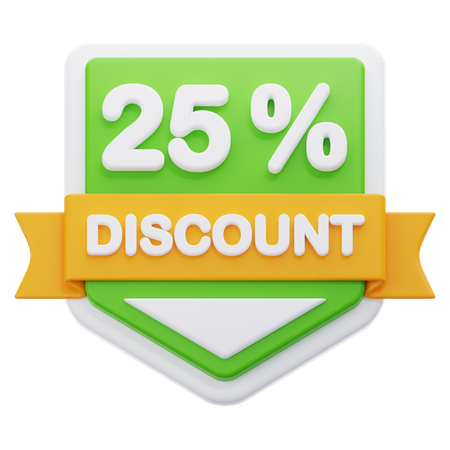 25% de desconto  3D Icon