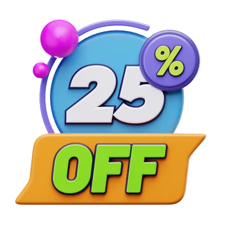 25% DE DESCONTO  3D Icon