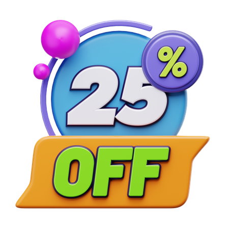 25% DE DESCUENTO  3D Icon