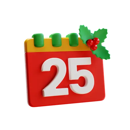 25 de dezembro  3D Icon