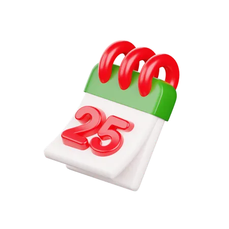 25 de dezembro  3D Icon