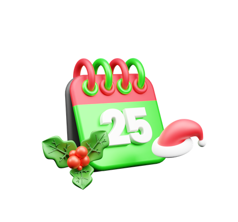 25 de dezembro  3D Icon