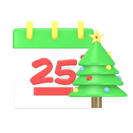 25 de dezembro  3D Icon