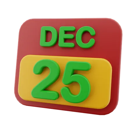25 de dezembro  3D Icon