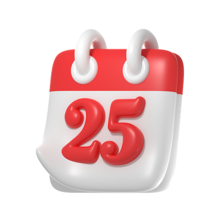 25 de diciembre  3D Icon