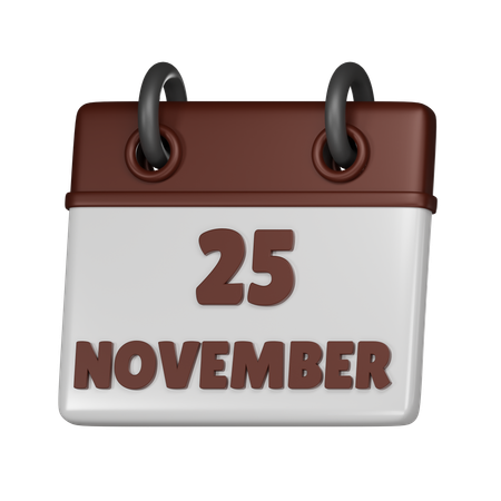 25 de novembro  3D Icon