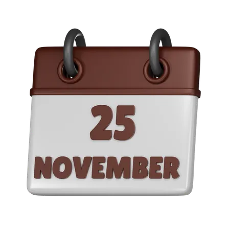 25 de novembro  3D Icon