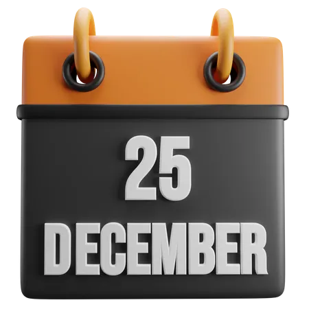 25 Dec  3D Icon