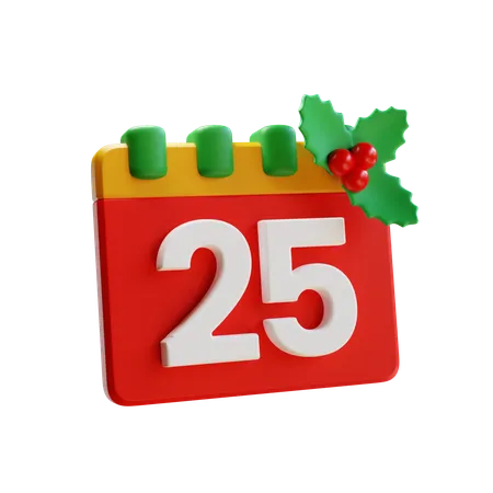 3 D Render Christmas Calendar 3D Icon