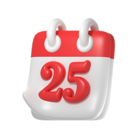 25 December  3D Icon